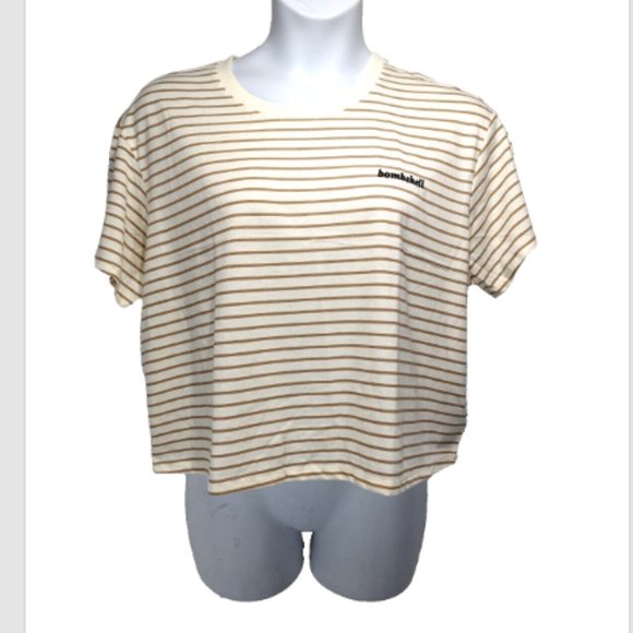 torrid Tops - NWOT Torrid Bombshell Signature Jersey Crew Neck Crop Tee Plus Size 4X Tan